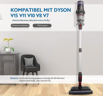 Ancocs mop accessory for Dyson V7 V8 V10 V11 V15 vacuum cleaner, electric floor mop with LED light, removable water tank and six washable mops