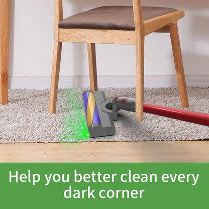 Vacuum Cleaners Parts for Dyson V7 V8 V10 V11 V15, Roller Brush Power Head Replacement with Green LED Light, Motorhead Hardwood Floor Attachments for Vacuum (D025)